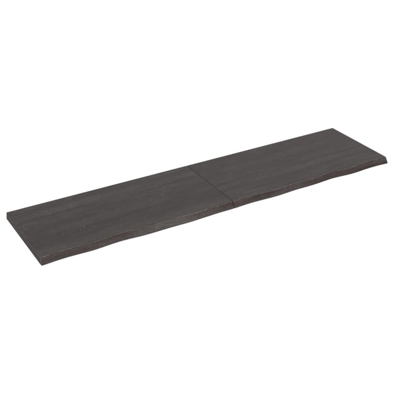 Aykan 200cm Solid Wood Bathroom Vanity Top, Dark Brown