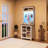 23.6” Wide Farmhouse Style Entryway Hall Tree With Open Shoe Storage, Coat Rack And LED Lights