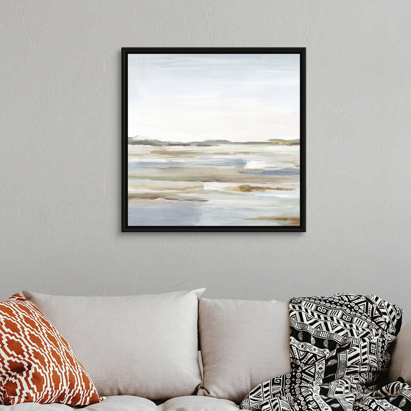 «Vastness II» par Eva Watts - reproduction d'art, H 32 po x l 32 po, Toile avec cadre photo, Noir