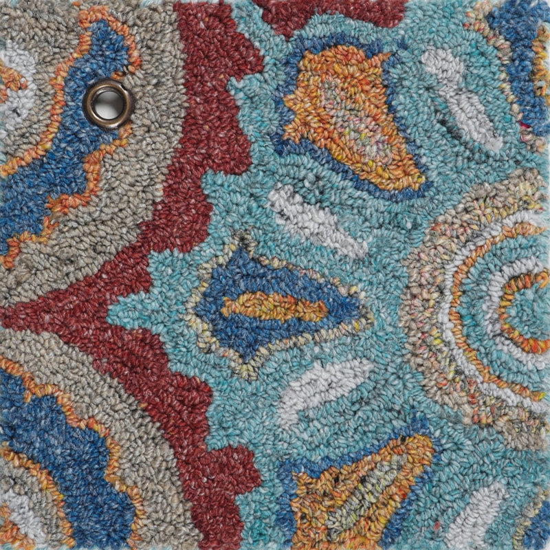 Pavilion Hand-Tufted Multicolor Recycled Polyester Indoor/Outdoor Area Rug, Runner 2'6" x 8'