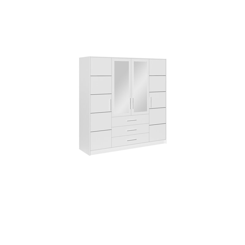 Biser Manufactured Wood Wardrobe, White