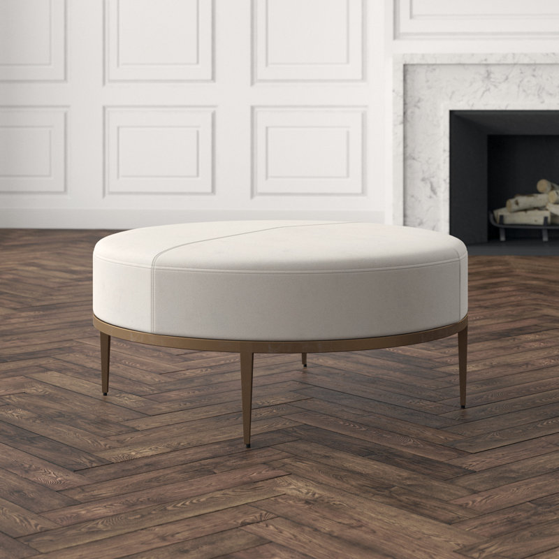 Urban Round Leather Ottoman