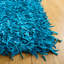 Tapis bleu clair en cuir noué à la main Godsey-803657312