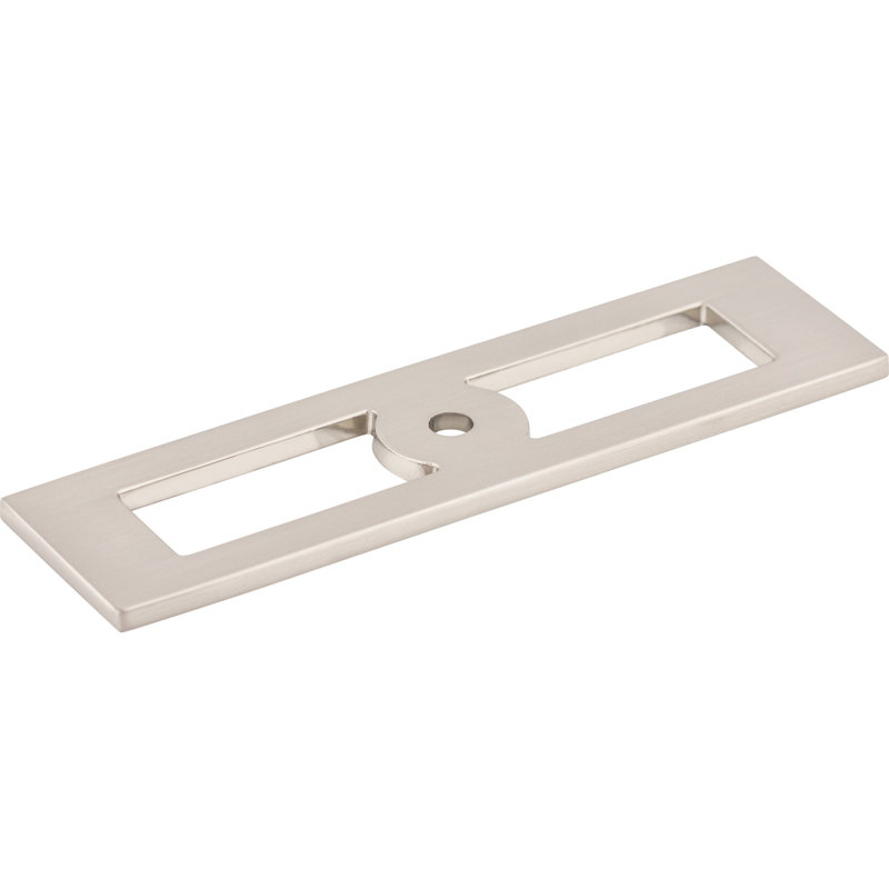 Hollin 4 9/32" Length Rectangle Knob, Brushed Satin Nickel