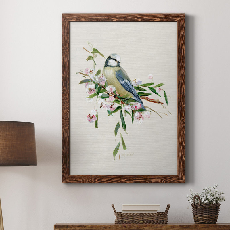 «Spring Song Blue Bird», reproduction sur toile encadrée, H 24 po x l 18 po x P 1,5 po, Toile avec cadre en érable