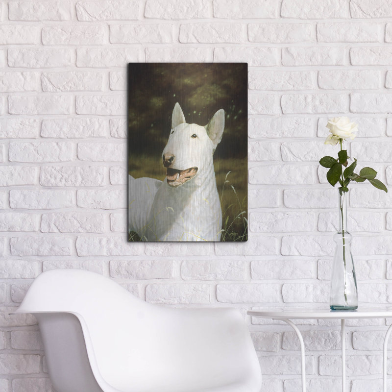«Bull Terrier Smile» par John Silver, H 24 po x l 16 po