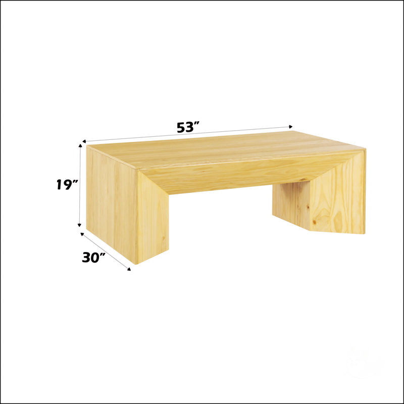 Table basse finition chêne naturel