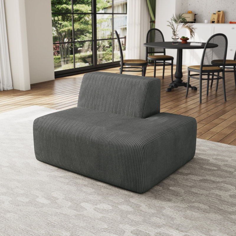 128.8Cm Wide Side Chair, Grey