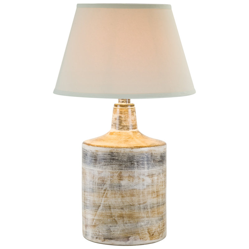 Lampe de table standard 28 po Euria, Beige, Brun clair / crème