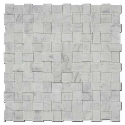 LARGE BASKETWEAVE MOSAICS W/ DOLOMITE DOTS