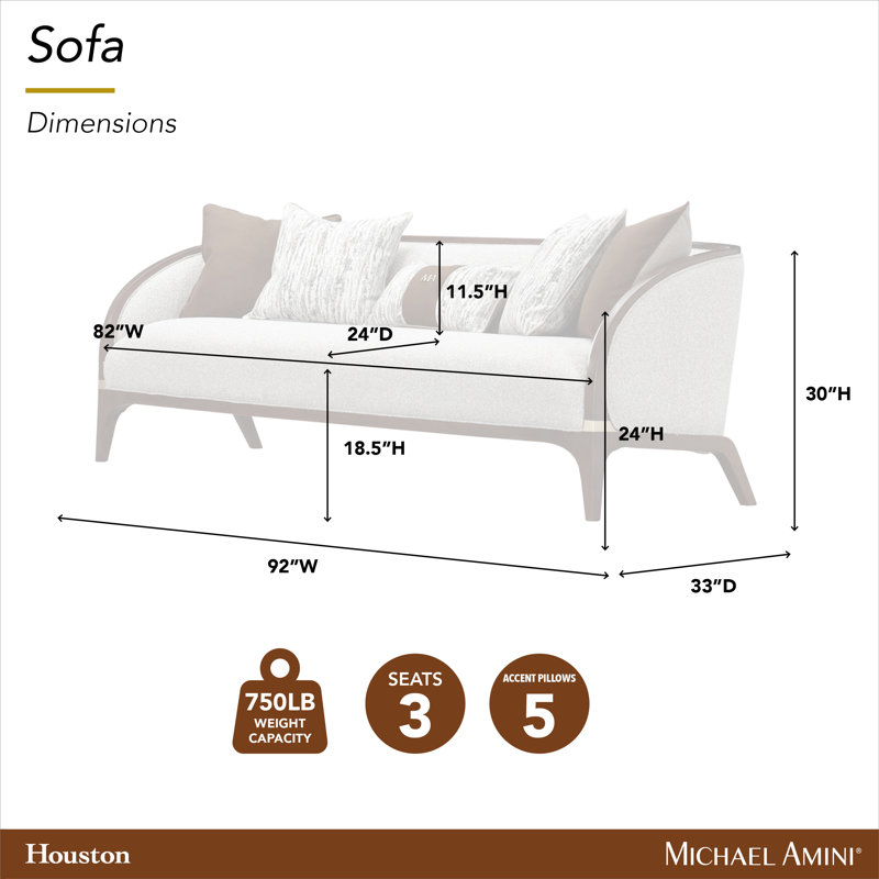 Houston Sofa - Pebble/Walnut