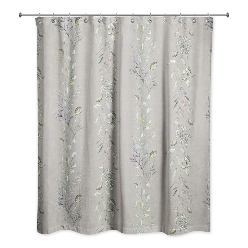 Rideau de douche simple Clementie, gris
