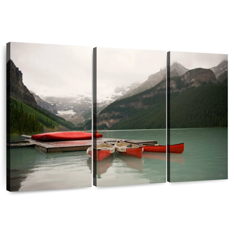 Senne Canoes By Lake Louise, H 36 po x l 57 po