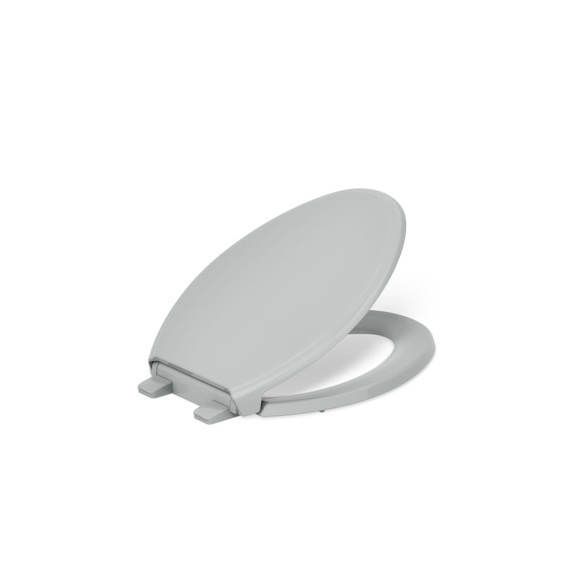 Glenbury Elongated Toilet Seat, Ice Grey, Ready Latch