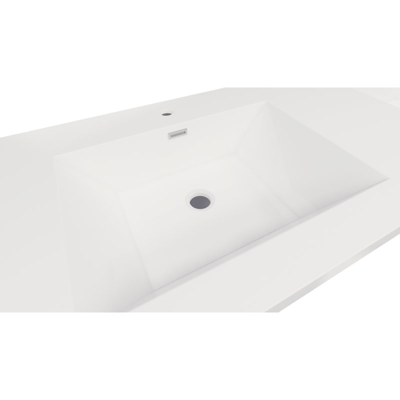 Ensemble de meuble-lavabo double 60 po Nubell, Blanc lustré, Chrome