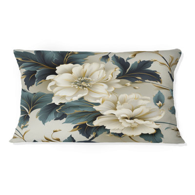 Motif contemporain motif victorien VI - coussin à imprimé floral