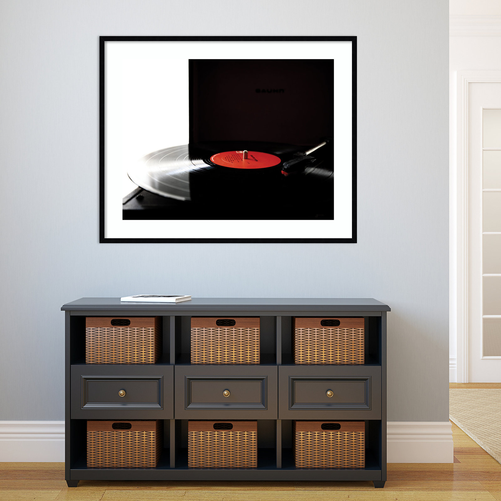 Spin Print by Alicia Abla, Black Framed, 33.25" H x 41.25" W x 0.8" D