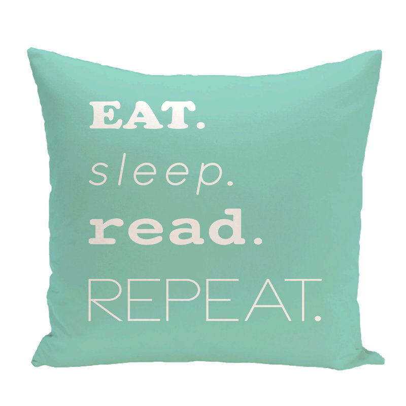 Beach Vacation Pillow Cover & Insert, 16" H x 16" W, Aqua