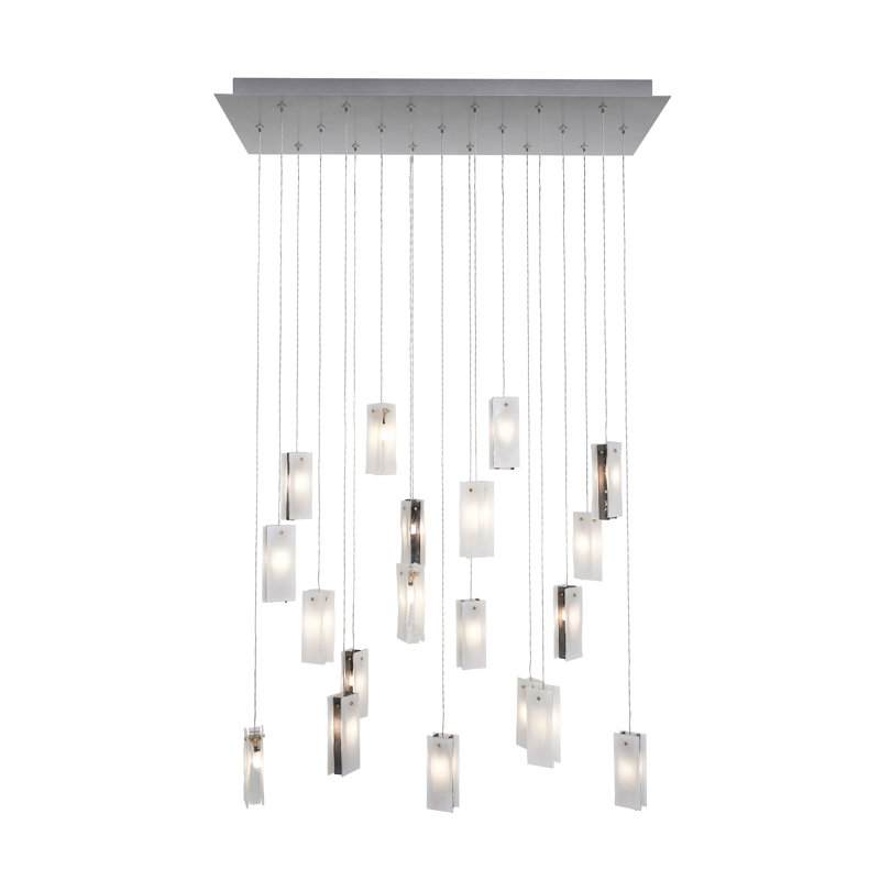 13 - Light Pendant, Amber, 72'' H X 26'' W X 12'' D, 13