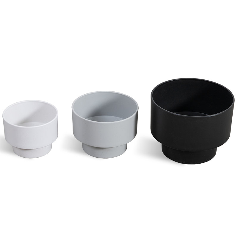 3-Piece Set PE Tiered Cylindrical Planters