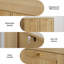 Armoire à linge double, panier à linge en bois pour salle de bain inclinable-1998059292
