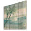 Peaceful Dusk I Tropical - Impression tropicale sur bois de pin naturel-37110620