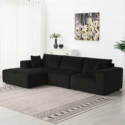 Modular Sectional Sofa, Cloud Sectional Couch With Deep Seat, Modern Modular L-Shape Sofa With Chaise,Upholstered Boneless Couches For Living Room (Co