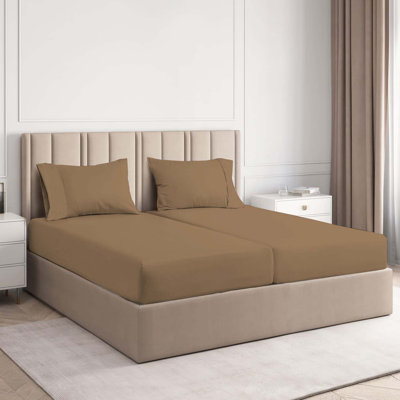 7-Piece Rayon from Bamboo Deep Pockets Split King Bed Sheet Set