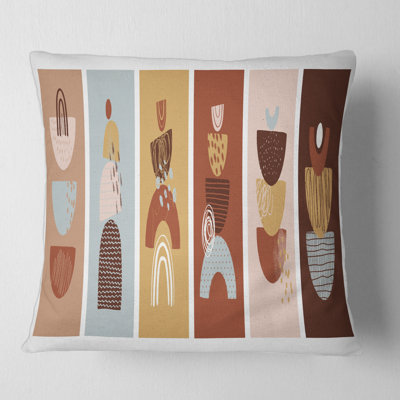 Coussin Minimalistic Compostion of Shapes II - Modern Printed