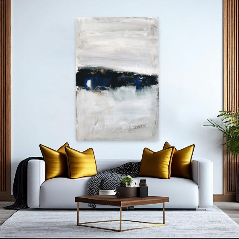 Art contemporain, art contemporain minimaliste abstrait, H 60 po x l 40 po