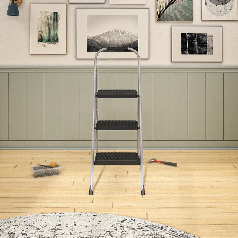 3 - Step Steel Lightweight Folding Step Ladder
