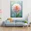 Art mural rétro en verre trempé Dahlia-184138496
