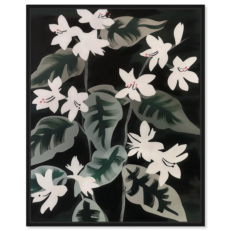 «Foliage Pulse Canvas» par Art Remedy, H 21 po x l 17 po, Cadre flottant noir