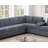 Modern Style L-Shape 4Pc Sectional Set Reversible Loveseat Usb Ports Cup Holder Armless Chair Plastic Legs Corduroy Upholstered Primary Living Room-1265149871
