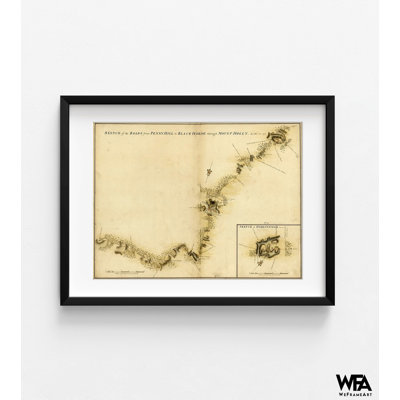 Haddonfield Mount Holly de Pennyhill au brochet noir, impression de carte de l'ancienne route, carte antique du New Jersey, carte du parc Pennyhill rétro
