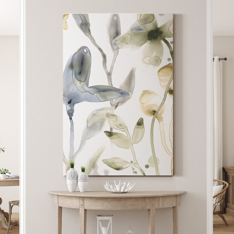 « Stone Moss tiges IV », reproduction d’art sur toile tendue, H 36 po x l 24 po x P 1 po