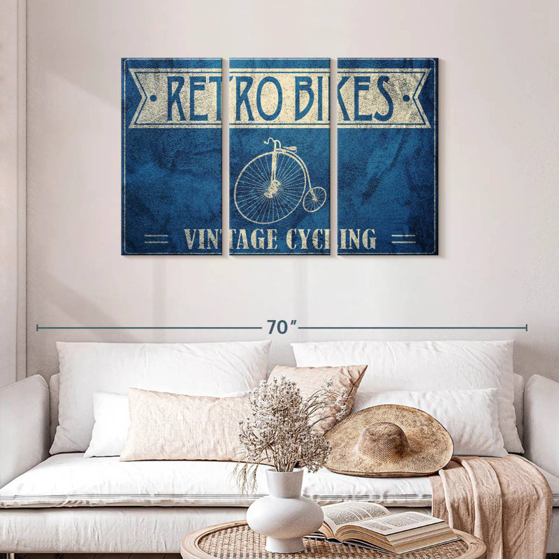 Mehar Retro Bikes Typography, 28" H x 45" W