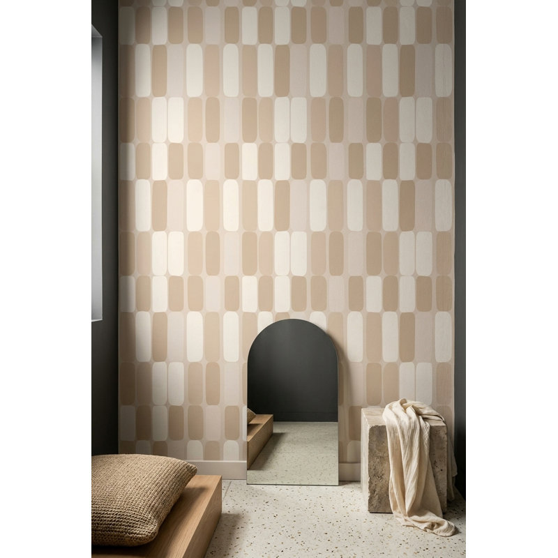 Papier peint géométrique rectangulaire de style scandinave, Peel and Stick