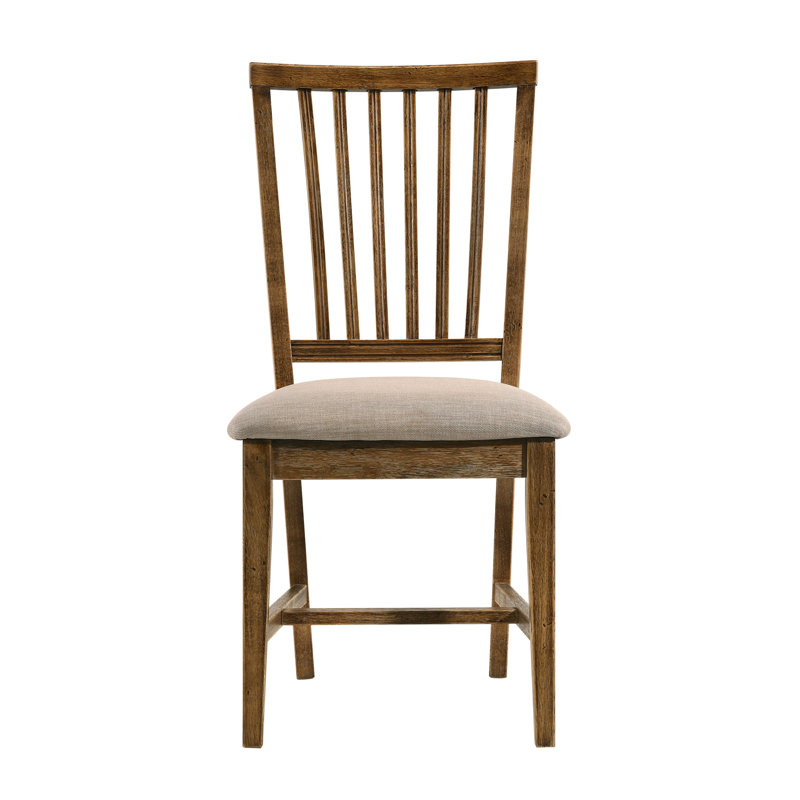 Ensemble de 2 chaises d'appoint transitionnelles en chêne de style transitionnel rembourrées pour une expérience culinaire confortable