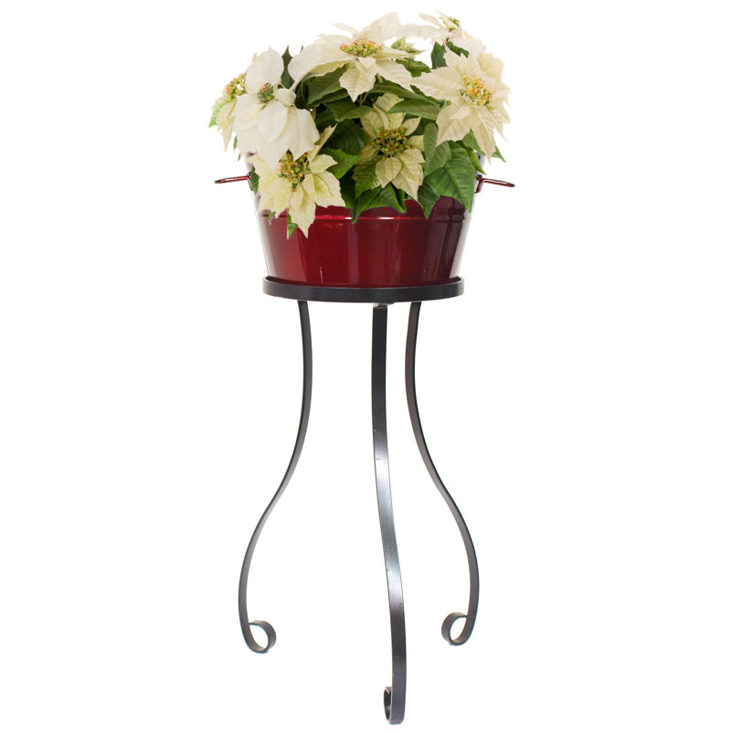 Kilian Metal Pot Planter, Glazed Apple