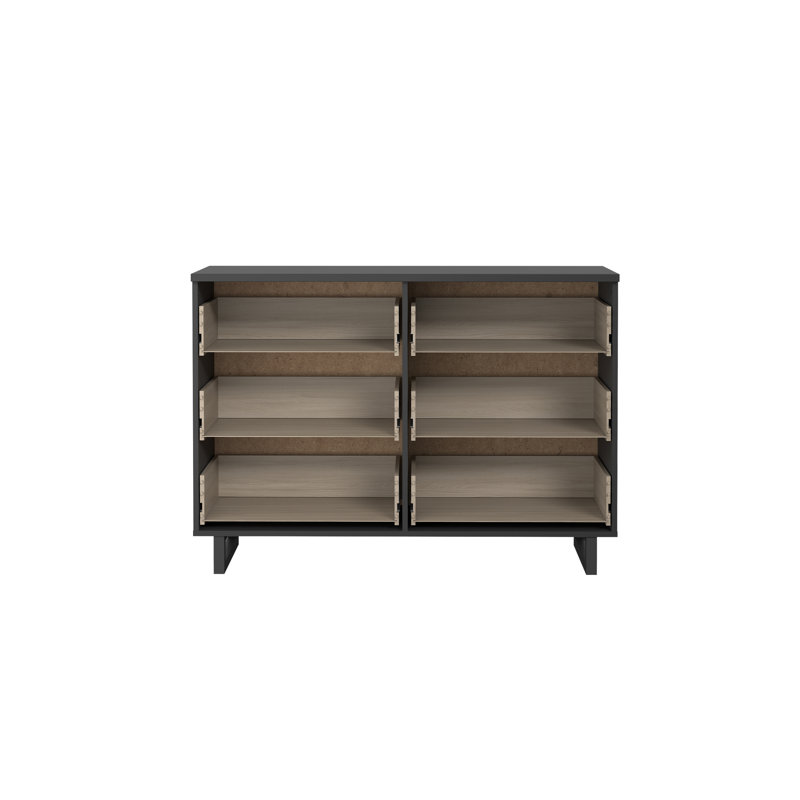 Sirius Black 120.1cm W 3 - Drawer Chest of Drawers, Black/Brown