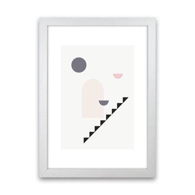 Mila Pink Stairs Right N16 by Pixy Paper - Print
