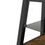 Meuble télé avec rangement en bois et verre trempé noir-745106450