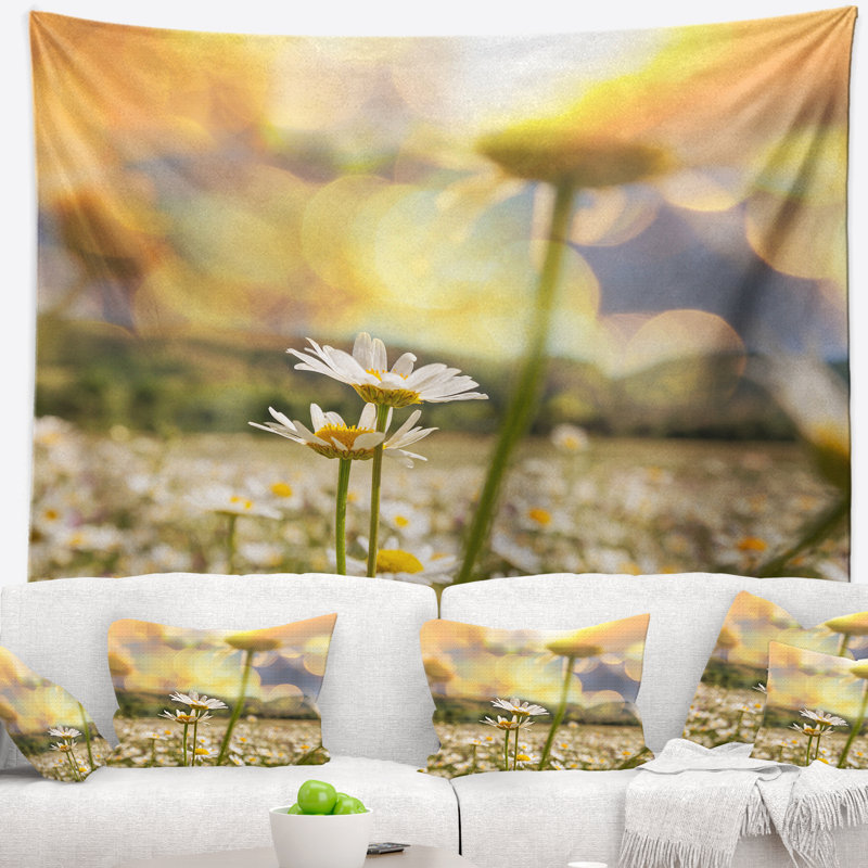 Tapisserie de terrain floral incroyable camomille, H 50 po x l 60 po