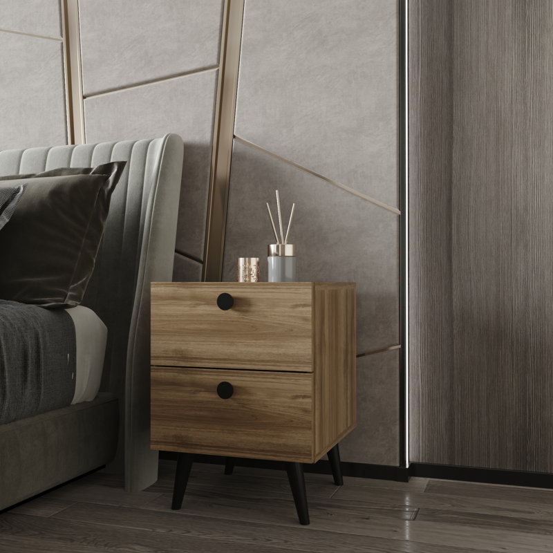 Windhaven 40cm W Manufactured Wood Bedside Table