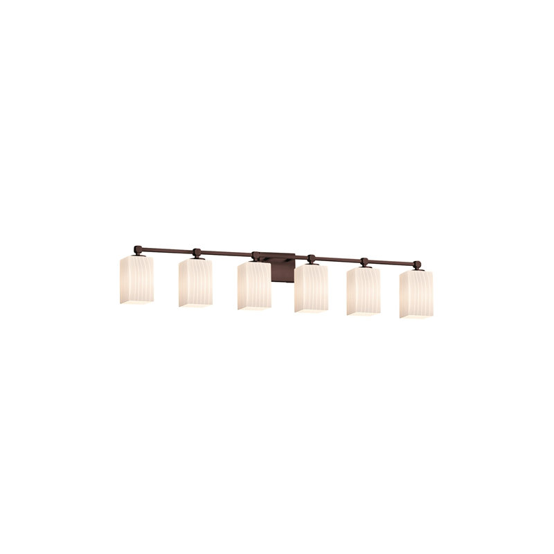 Éclairage pour meuble-lavabo 6 lumières Casson, Bronze foncé