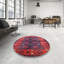 Tapis géométrique rouge / bleu-2141655598