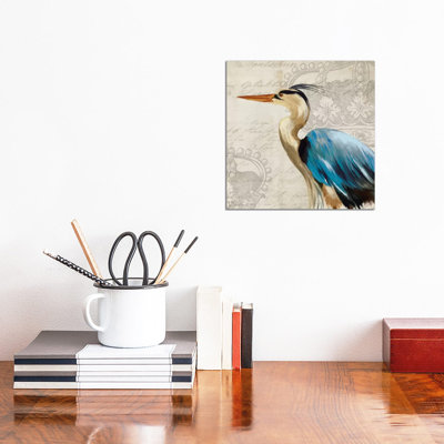 Heron II 1 Piece Wrapped Canvas Painting