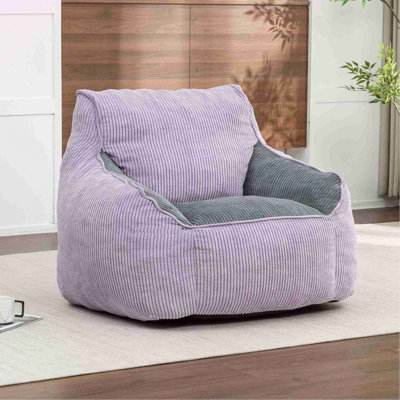 Giant Bean Bag Chair Sofa for Adults Teens, Comfy Corduroy Large Bean Bag Chairs with Armrests for Bedroom Living Room, Adult BeanBag Lazy Sofa Couch Chairs with Filler Included