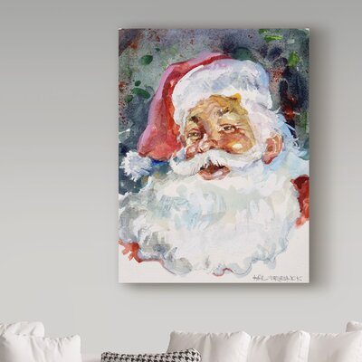 Santa Face' Oil Painting Print on Wrapped Canvas -  Trademark Fine Art, ALI35624-C1419GG